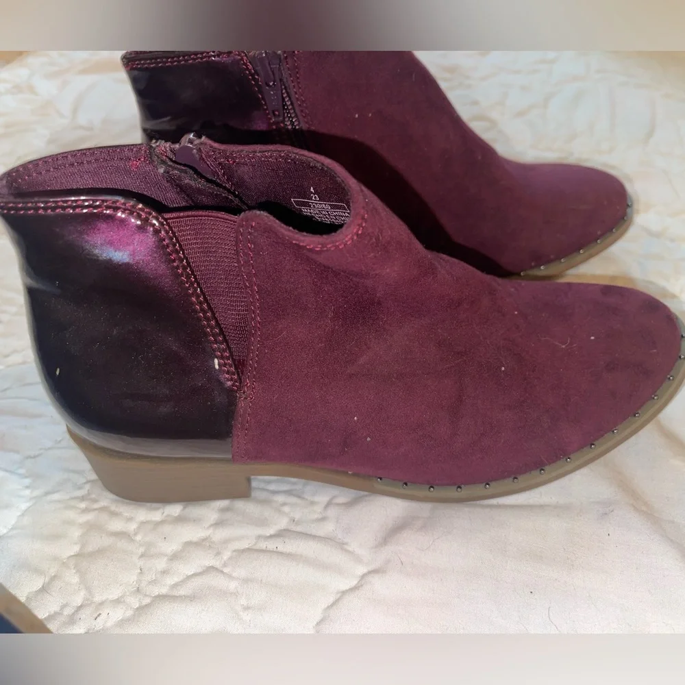 Girls Old Navy Burgundy Ankle Boots